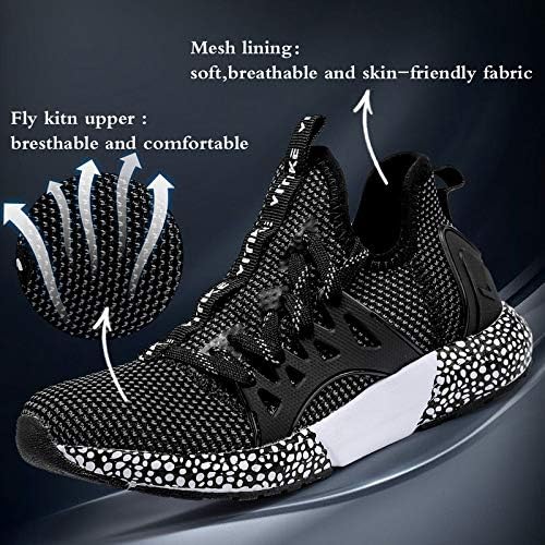 JMFCHI MODA Erkek koşu ayakkabıları Çocuk Sneakers Kızlar Atletik Tenis Ayakkabı Nefes Hafif Spor Örgü Çorap Sneaker üzerinde