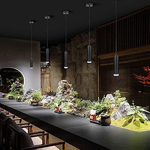 OKELİ kolye ışık fikstür, ayarlanabilir Odak LED Mat siyah Modern Mini kolye aydınlatma, asılı ışık fikstür için mutfak Ada