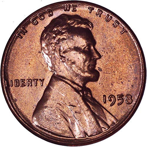 1958 Lincoln Buğday Cent 1C Hakkında Uncirculated
