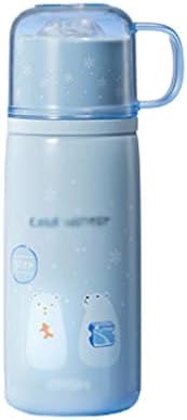 ZUOR 13.5 oz Paslanmaz Çelik Su Şişesi U-Şekilli Çıkış Spor Termos Basit Taşınabilir içme şişesi için Açık (Renk: Mavi)