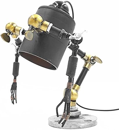 WNDFX Sevimli Yaratıcı Robot Metal Masa ışık Ayarlanabilir Mekanik Demir Salıncak Kolu Masa Lambası Bar Cafe Clubhouse Dim