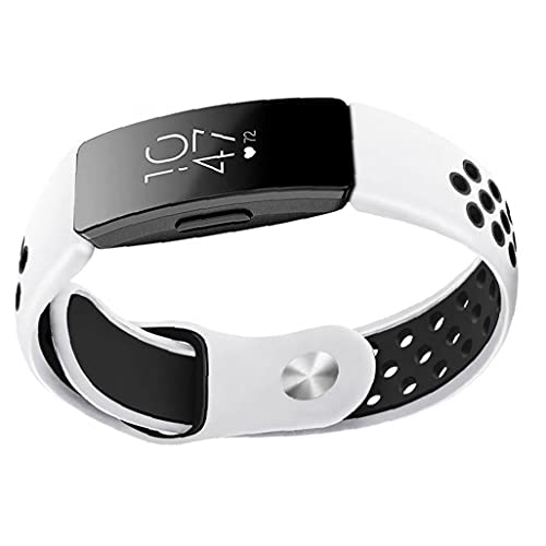Silikon Bant Silikon saat kayışı ile Uyumlu Fitbit Inspire Yumuşak saat kayışı Yedek Beyaz