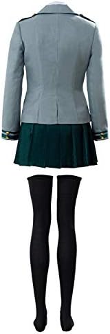 DANGANCOS Boku hiçbir Kahraman Akademi Tsuyu okul üniforması Ceket Gömlek Ceket Etek Cosplay Kostüm