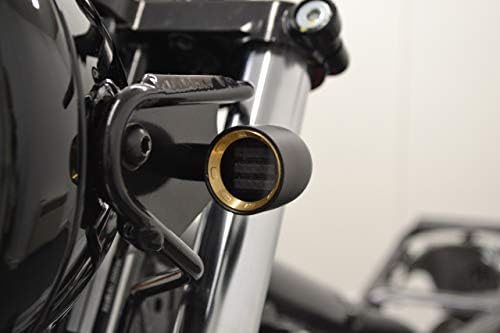 Motosiklet Özel Mini LED Dönüş Sinyalleri CNC Alüminyum Siyah Altın Çerçeve ÇİFTİ ile