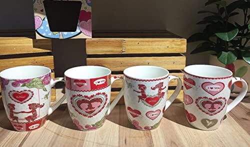 yeni kemik çini kupalar-4 set,. çay kupalar büyük kahve kupalar seyahat kupalar kadınlar için kahve fincanları büyük kupa çay