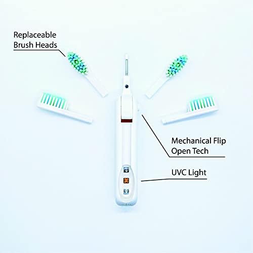 Switchbrush UVC Dezenfektan Diş Fırçası, Nihai Seyahat Katlanır Diş Fırçası, Şarj Edilebilir, Yumuşak Kıllar, UVC Teknolojisi