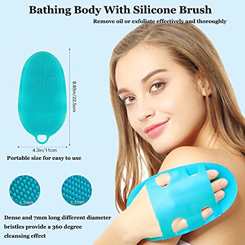 Silikon Vücut Fırçası, Yıkama Yıkayıcı, Duş Eldiveni Peeling Yüz Temizleme Pedi Sünger Banyo Temizleyici SPA Ayaklar Hassas