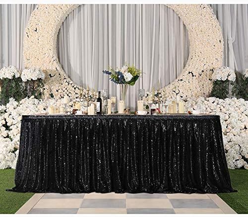 Ebedi Güzellik 6ft Payet Masa Etek için Kek Masa, masa Süpürgelik Dekorasyon İçin Parti Düğün Doğum Günü Partisi(L6 (ft) H