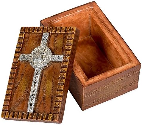 Roma Mesih'te Onaylandı Ahşap Kaplama Küçük Onay Mücevher Hatıra Kutusu