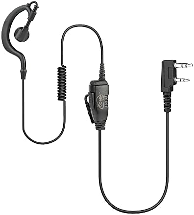 The Comm Guys 1-Wire Kulak Kancası Kulaklık ve Mic Kulaklık, Kenwood 2-Pin İki Yönlü Radyolar ile Uyumlu, NX-1300 NX-340 TK-3402