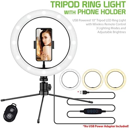 Parlak Selfie Halkası Üç Renkli ışık Alcatel One Touch 6030 için Çalışır Canlı Yayın/Makyaj/YouTube/TikTok/Video/Çekim için