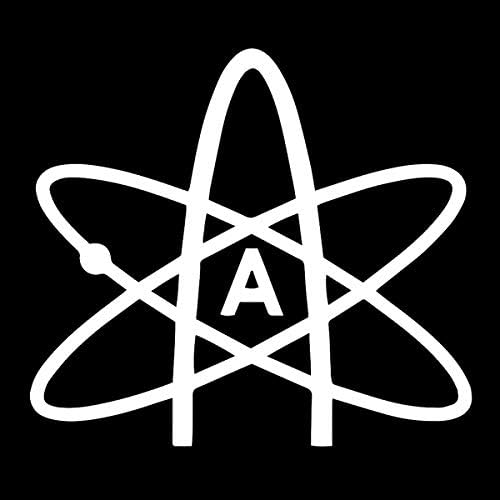 EvolveFİSH Ateist Atom Hava Koşullarına Dayanıklı Vinil Çıkartması- [Beyaz] [5]