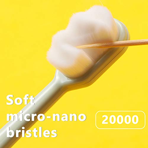 6 Adet Yumuşak Diş Fırçası Mikro-Nano Manuel Diş Fırçası Yumuşak Kıllar Yetişkinler için 20.000 Kıllı Diş Fırçası Çocuklar