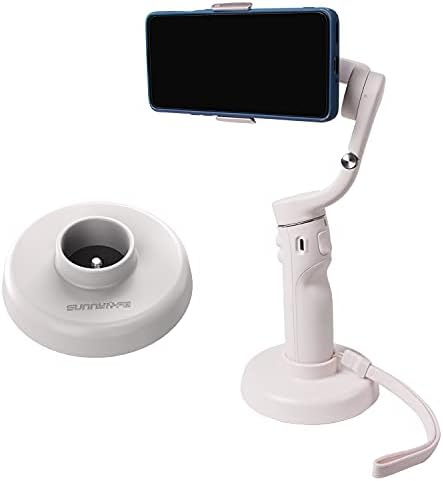 Anbee Masaüstü Standı Bankası Vlogging Tutucu Dağı ile Uyumlu DJI OM 5 Smartphone Gimbal Sabitleyici (Beyaz)