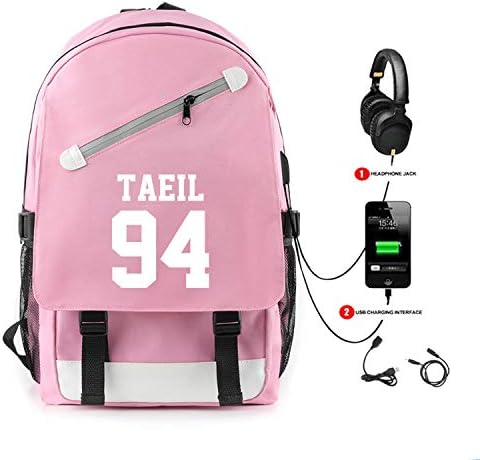 Xkpopfans Kpop NCT 127 Sırt Çantası NEO Bölge Bookbag Kolej Çantası Okul Çantası USB Şarj Portu ile