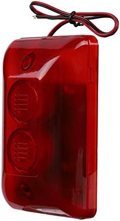 Kablolu Alarm Strobe Siren, Kırmızı ışık Ses Siren Kablolu Strobe Siren Ev Güvenliği için ABS Plastik Yanmaz Malzeme