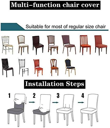 4 ADET Streç Yemek Sandalye Kapakları Baskılı Çiçek Spandex Koltuk Slipcover Sandalye Koruyucular Kapakları Çıkarılabilir Yıkanabilir