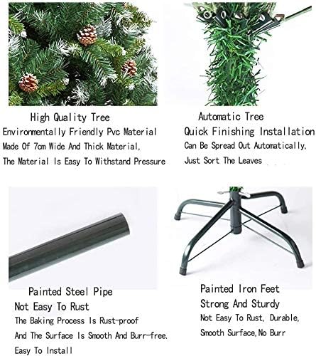 Wauvke Yapay Noel Ağaçları Geleneksel Süslemeleri Kapalı Çam Kozalağı ile Akın Kar Çam Ağacı Katı Metal Bacaklar Yapay Noel