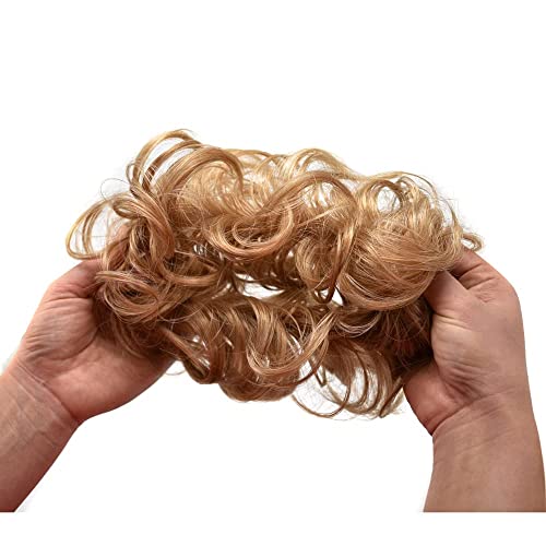 Sentetik Saç Bun Fantezi Chignon Dağınık Kıvırcık Saç Bandı Elastik Toka Yanlış Saç Parçaları Kadınlar Için Hairpieces (10