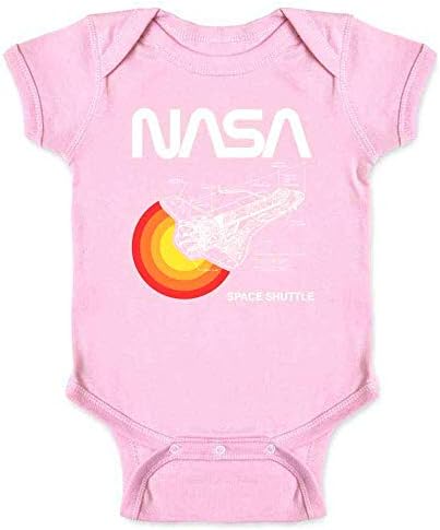 Pop Konuları Uzay Mekiği Diyagramı NASA Onaylı Bebek Erkek Bebek Kız Bodysuit