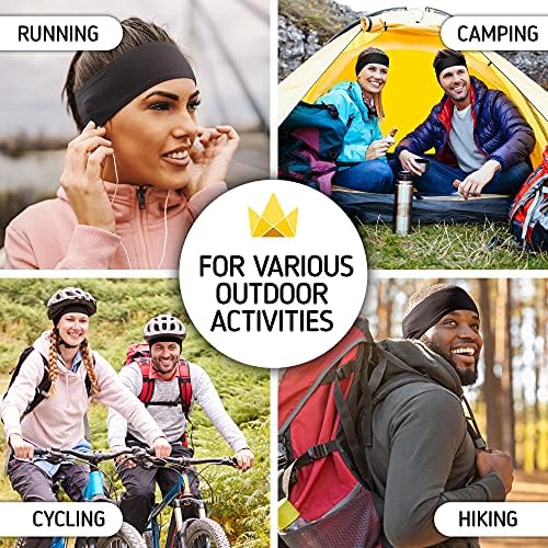 Kadınlar ve Erkekler için Dost İsveçli Kulak Isıtıcı Kafa Bandı-2'li Paket, Açık Hava, Koşu, Bisiklet, Yürüyüş için Spor Kafa