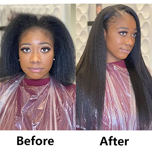 Kinky Düz Mikro Döngü Yüzük Remy insan saçı postiş Siyah Kadınlar Için 100g / Paket 1g / strand Brezilyalı Remy Saç Kaba Düz