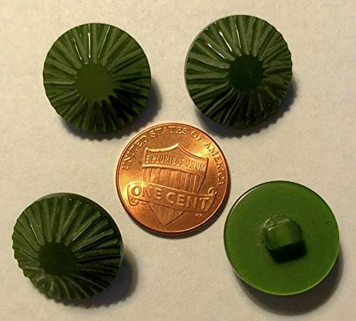 NP-4 Retro Pearlize Merkezi Yeşil Plastik Sap Düğmeleri 11/16 17.6 mm 9739 - WHM - Düğmeler için Ev El Sanatları, dikiş ve