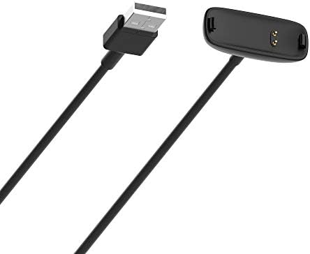FitTurn ile Uyumlu Fitbit Inspire 2 & Inspire 2 HR Şarj USB Şarj 3.3 ft & 30 cm Yedek USB Şarj Şarj Kablosu Bankası Data Sync