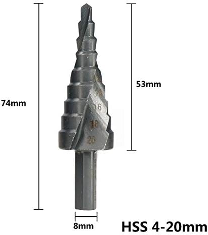 Ağaç işleme Adım Matkap 32mm 6-30mm Spiral Koni tezgah matkabı Üçgen Koni Matkap Ucu Seti HSS Delik Açıcı Ahşap / metal Nitrür