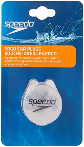 Speedo Unisex-Yetişkin Yüzme Eğitimi Ergo Kulak Tıkacı, Gümüş