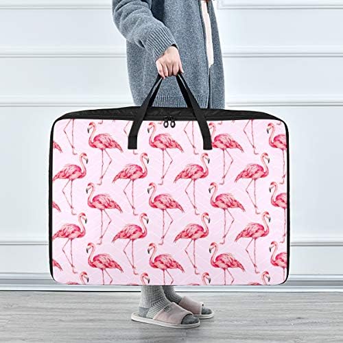 MCHIVER Yorgan saklama çantası Giyim Organizatör-Flamingo Altında Yatak Depolama Kovaları Klozet Organizatörler Temizle Pencere