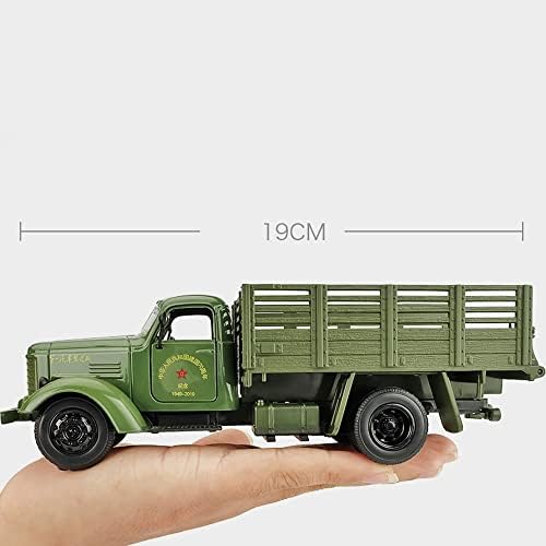 Xolye Nostaljik kamyon Modeli Ses ve ışık Geri Çekin Metal Malzeme Dayanıklı oyuncak araba 1: 36 Van taşıma aracı çocuk oyuncakları