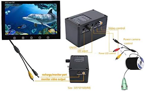 KEDUODUO 1000TVL Kamera HD WiFi Kablosuz Sualtı Balıkçılık Kamera 10 İnç TFT Renkli ekran ıOS Android APP Destekler Video Kayıt