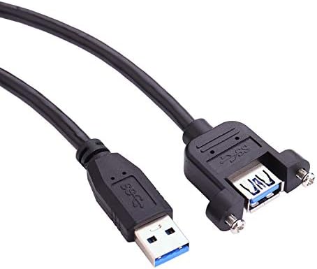 USB 3.0 Uzatma Kablosu - iGreely 2 Paket USB 3.0 Panel Montajlı Tip A Erkek Tip A Dişi Kablo 1Ft / 30cm