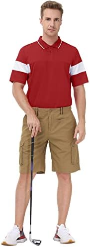Corna erkek Büyük ve Uzun Boylu Golf Polo Kısa Kollu Nem Esneklik Polos Atletik Gömlek