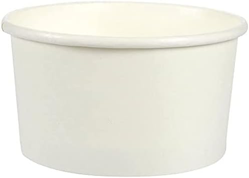Dondurma Dondurma Bardakları, Tek Kullanımlık Tatlı Kaseleri (Beyaz, 8 oz., 100 Paket)