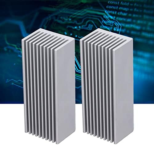 Alüminyum ısı emici, soğutma yüzgeçleri 2 Adet kompakt boyutu 100x40x30mm için elektrik panosu için elektronik çip (Yapıştırıcı