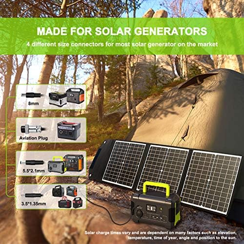 PAXCESS 60 W 18 V Taşınabilir Güneş PANELİ, kapalı Izgara Katlanabilir Solar Charger ile USB QC 3.0&C Tipi Çıkış, Rockpals