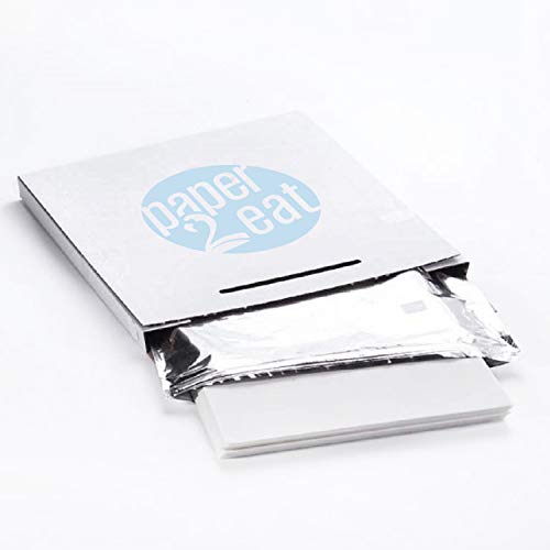 paper2eat Buzlanma Levhaları Premium (Buzlanma Levhaları) 8.5“ x 11“ – 24 sayım-Beyaz Yenilebilir Yazıcı Kağıdı