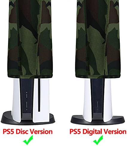 PS5 için PlayVital Naylon Toz Kapağı, PS5 Konsolu için Yumuşak Düzgün Astar Toz Koruması, Playstation 5 Dijital Baskı ve Disk
