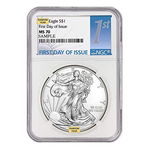 2015-Günümüz (Rastgele Yıl) Gümüş Amerikan Kartalı MS-70 (Sayının İlk Günü) CoinFolio tarafından $1 MS70 NGC