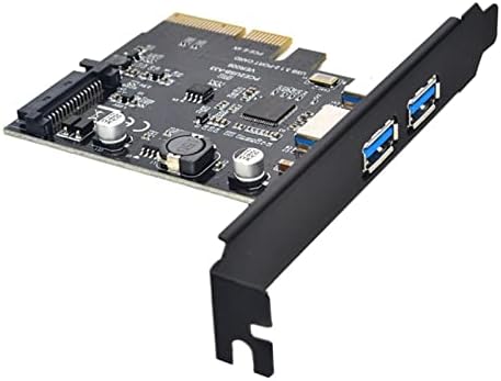 XİUXİU RainYun Kartlar Eklemek SuperSpeed 10 Gbps USB 3.1 2 Port PCI - E Ekspres Kart 15pin SATA Güç Konektörü PCIE Adaptörü