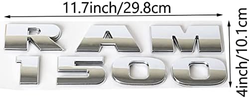 1500 Logo Mektup Tabela Amblem, 2 adet 3D Yükseltilmiş Bagaj Kapağı Eklemek Harfler Karartma Amblemler Bindirmeleri Rozeti