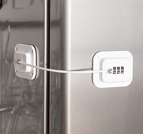 Anahtarsız Buzdolabı Kilidi-Ağır Hizmet Tipi Kombinasyon Buzdolabı Kilidi, Kurulumu ve Kullanımı Kolay (Beyaz)