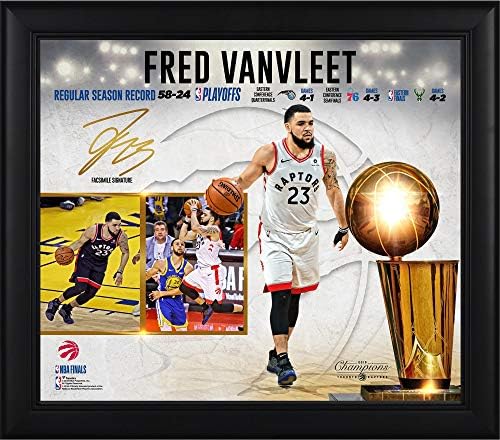 Fred VanVleet Toronto Raptors Çerçeveli 15 x 17 2019 NBA Finalleri Şampiyonları Kolajı-NBA Oyuncu Plaketleri ve Kolajları