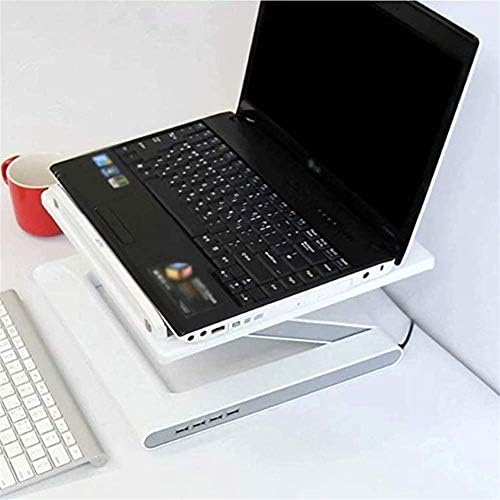 LYLSXY Laptop standı, Dizüstü standı laptop standı, Asansör katlanır ısı emici, beyaz