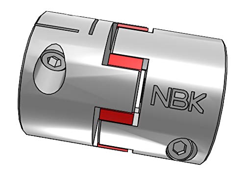 NBK MJC-95CS-RD-1-32 Çeneli Esnek Kaplin, Sıkma Tipi, Delik Çapları 1 mm ve 32 mm