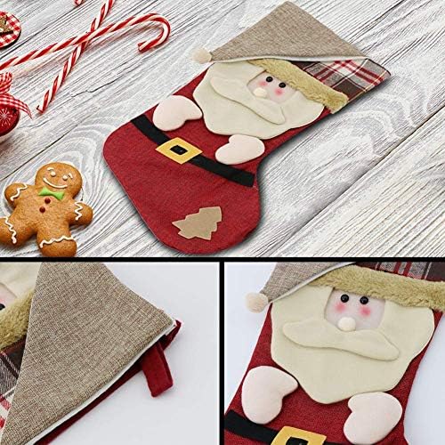 PCtech Noel Çorap Seti 3 Noel Baba Ren Geyiği ve Kardan Adam 2 Noel Baba Şapka ve 1 Noel Baba Şeker Cebi ile geliyor