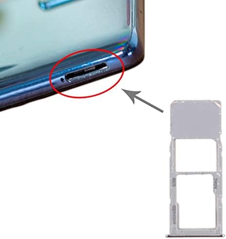 209925 Doğrudan Fabrika Tamir Takımları Onarım Yedek parça SIM Kart Tepsi + Mikro SD Kart Tepsi Samsung Galaxy A71 / A715 (Siyah)