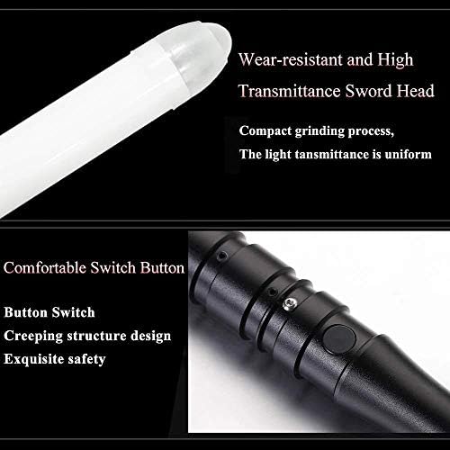 CGLQX Lightsaber, Değiştirebilirsiniz RGB 11 renk led ışık kılıç FX kılıç Ağır Düello, USB şarj Edilebilir Metal alüminyum